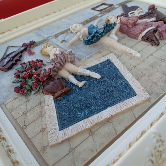 Vintage 3D Ballerina Ballet Dance Girls - Picture 2 of 3